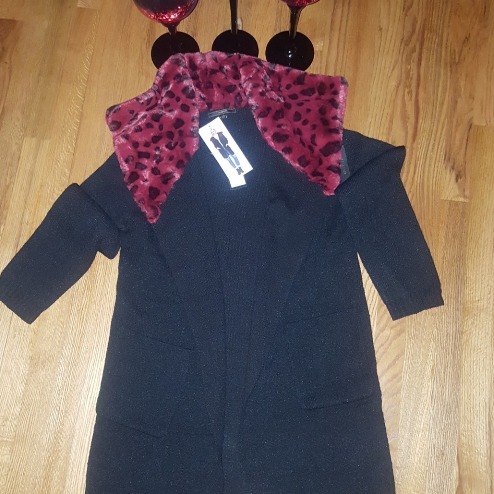 Womens knee lenght  open front sweater